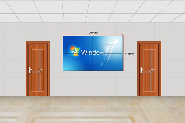 2x2拼接|46/49/55寸液晶拼接屏尺寸效果图