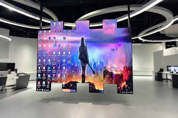 深圳某企业展厅 - 异形拼接 LED 显示屏项目