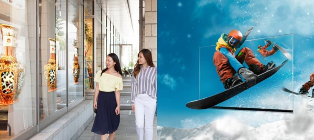 透明LED显示屏在奢侈品橱窗的应用案例-维康国际